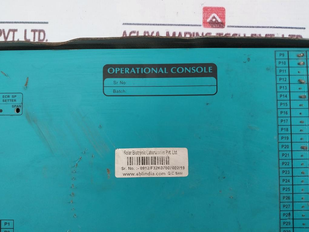 Solar Biotronic Laboratories Operational Console
