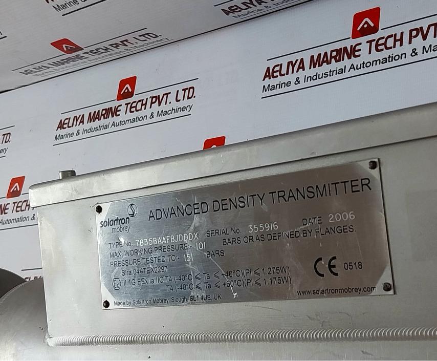 Solartron Mobrey 7835baafbjdddx Liquid Density Meter Ltb0015802 151 Bars