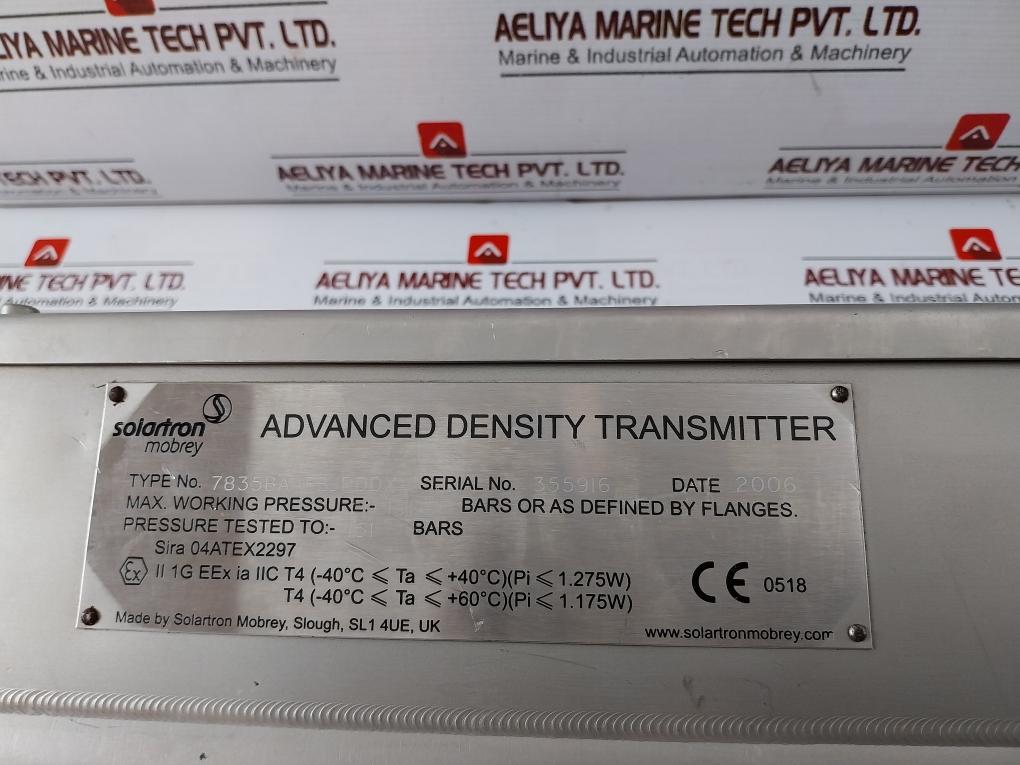 Solartron Mobrey 7835baafbjdddx Liquid Density Meter Ltb0015802 151 Bars