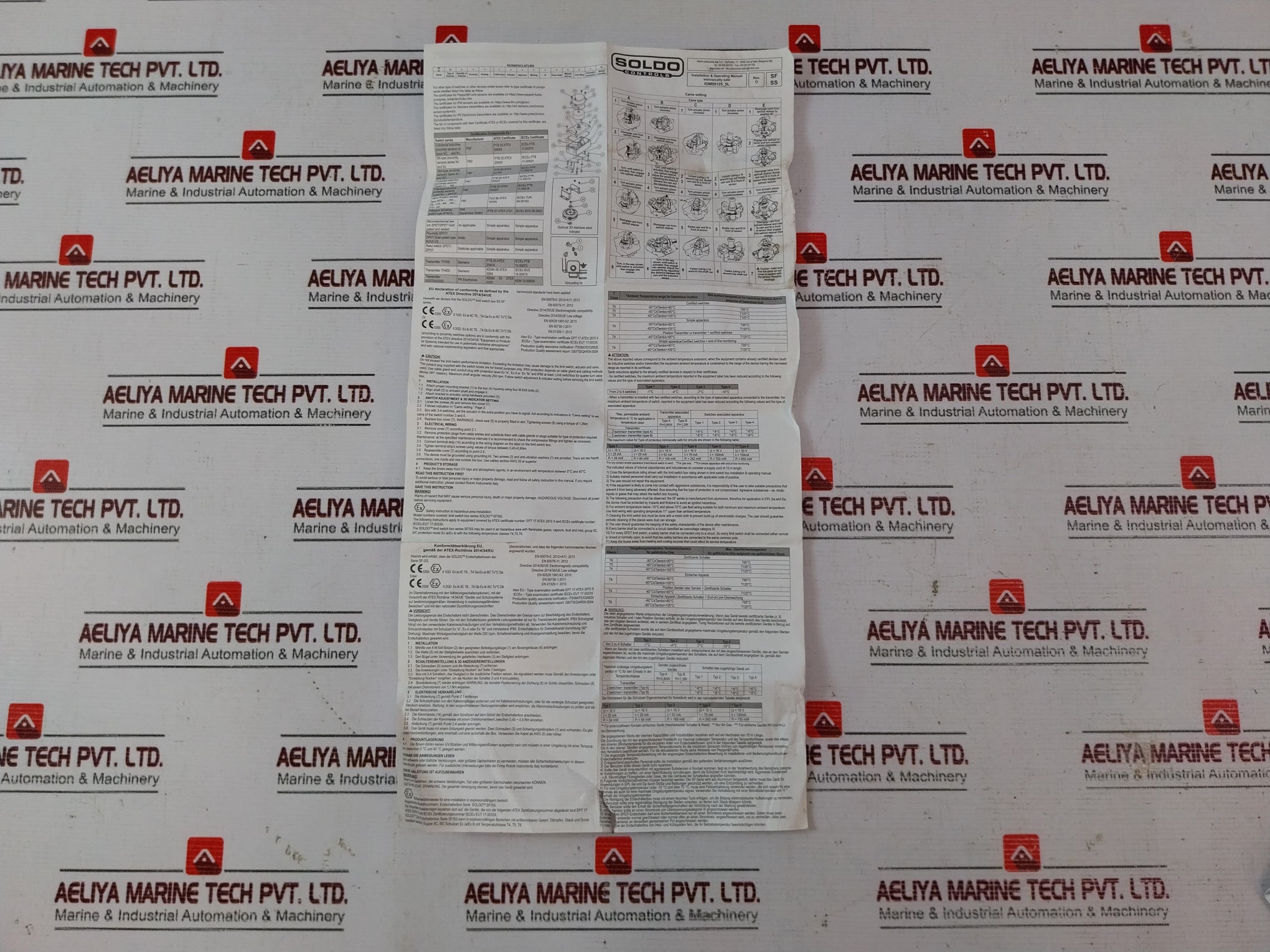 Soldo Controls Sf62281-n0C11A4 Limit Switch Ip66/67