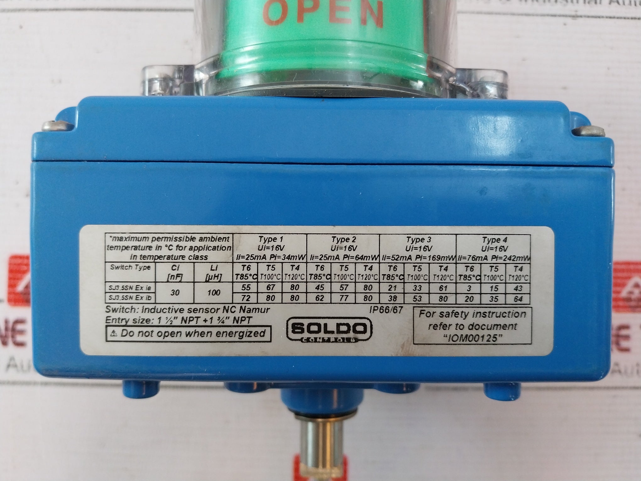 Soldo Controls Sf62281-n0C11A4 Limit Switch Ip66/67