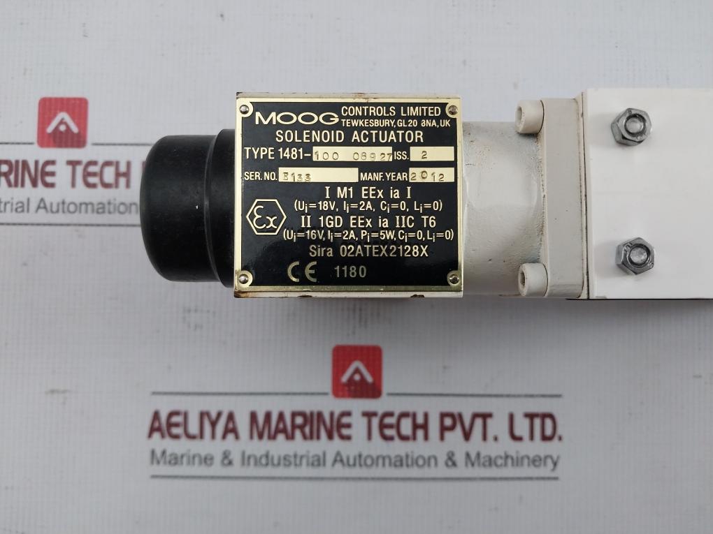 Solenoid Actuator 1481-100 06927 Moog 18V 2A