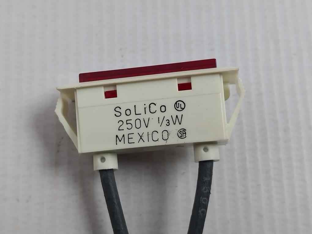 Solico 250V 1/3W Indicator Signal Light Awm 600V