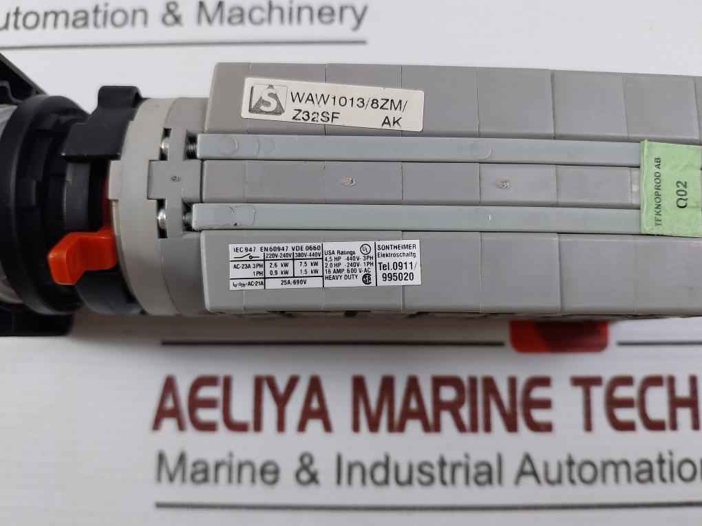 Sontheimer Waw1013/8Zm/Z32Sf Rotary Cam Switch 220V–240V 25A/690V