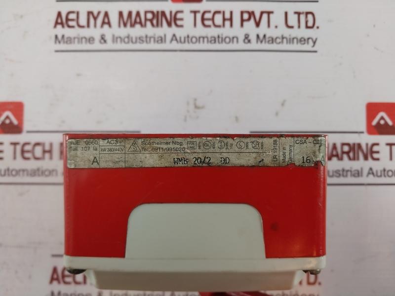 Sontheimer Wmb 20/2 Dd Control Switch Kw 380/440V Vde 0660 Ac3