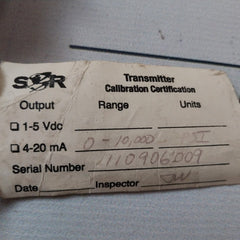 Sor 534Hs-tn10K-p9-c1A Pressure Transmitter 11-40Vdc