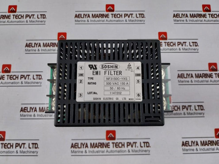 Soshin Electric Nf3150C-yxs Emi Filter 500 Vac, 150A 50/60Hz