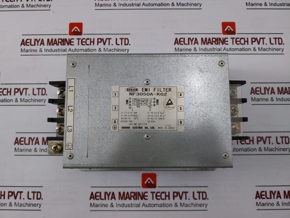 Soshin Nf3050A-kg2 Emi Filter Ac250V 50A 50/60Hz