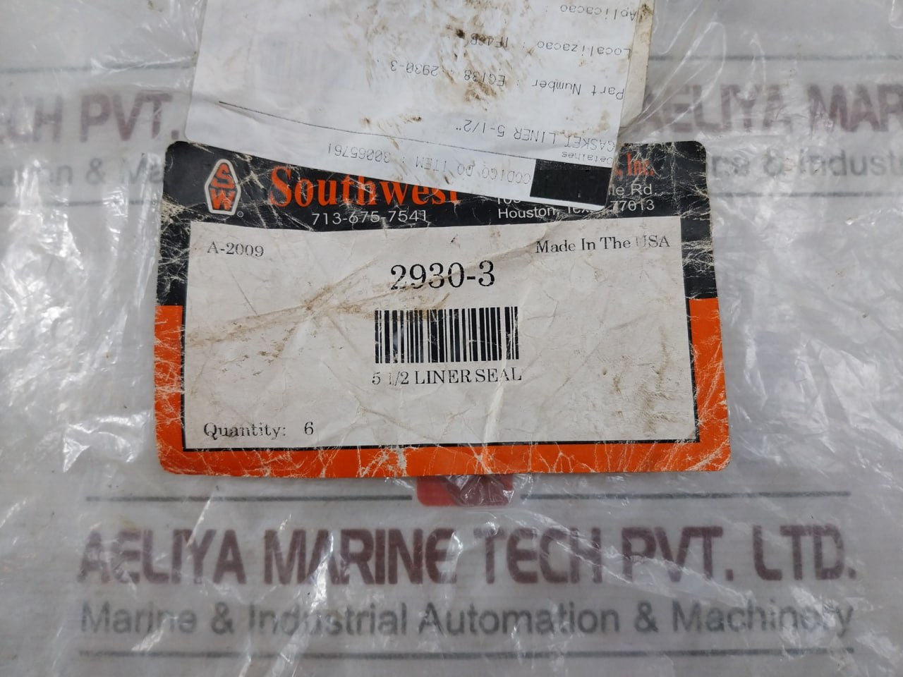 Southwest 2930-3 Gasket Liner Seal Ring 30065761