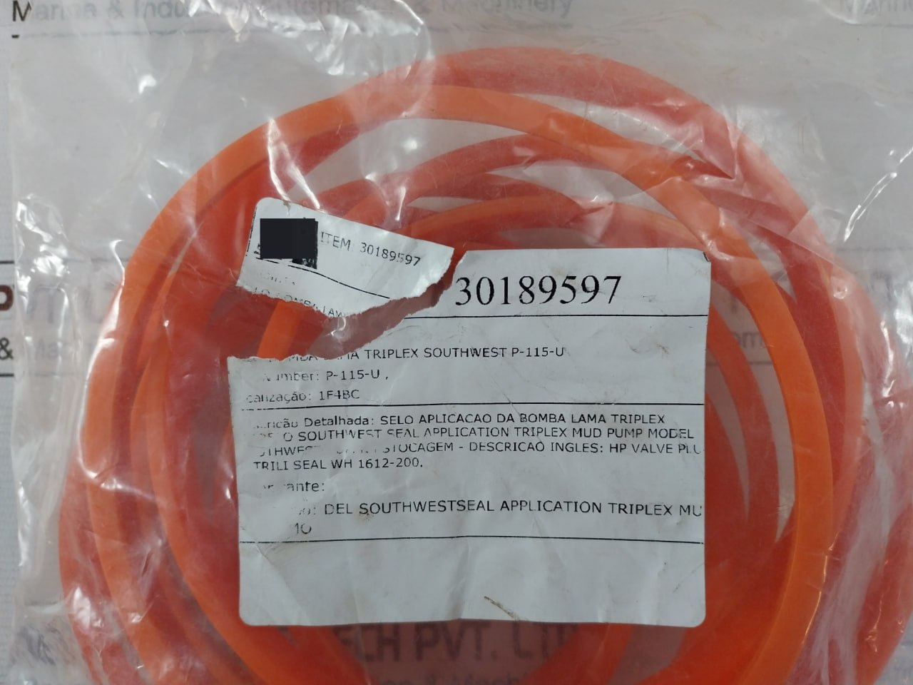 Southwest Oilfield P115U Hp Polyurethane Seal – Valve Plug Trili Seal Wh 1612-