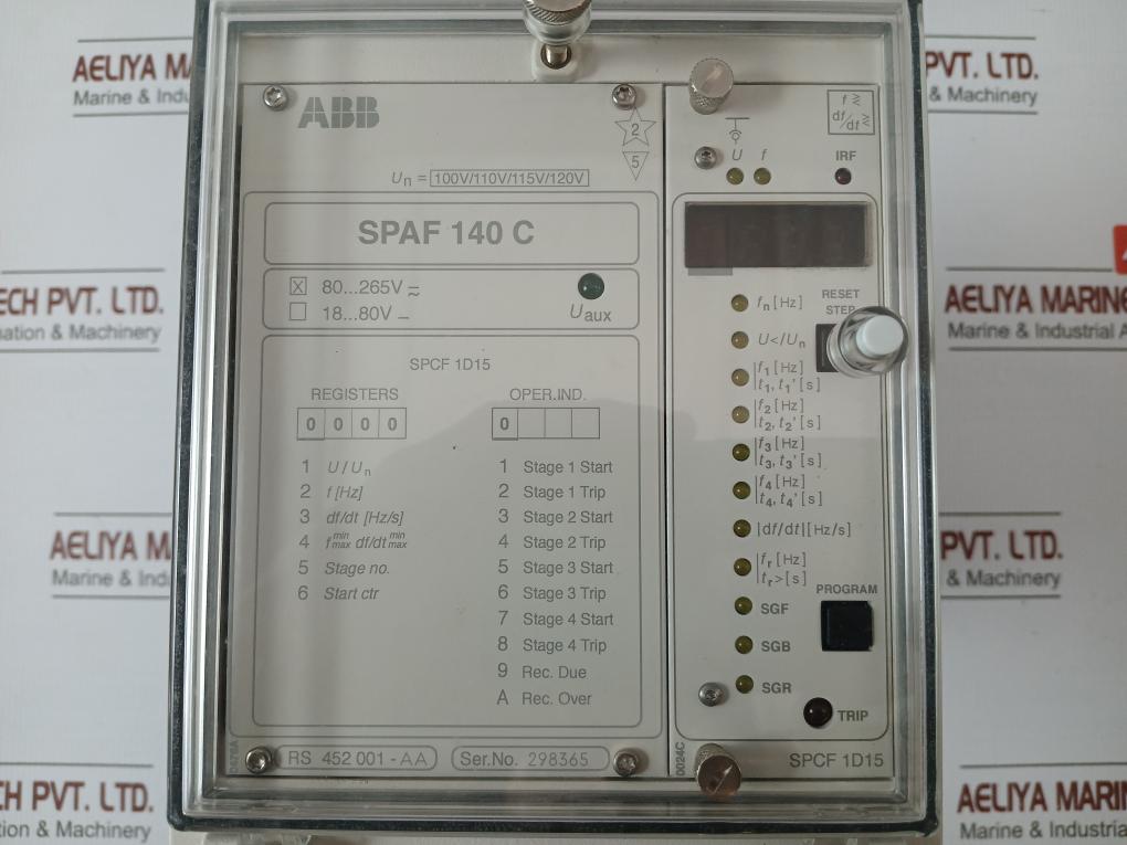 Spaf 140 C-aa Abb Frequency Relay 80-265V Acdc