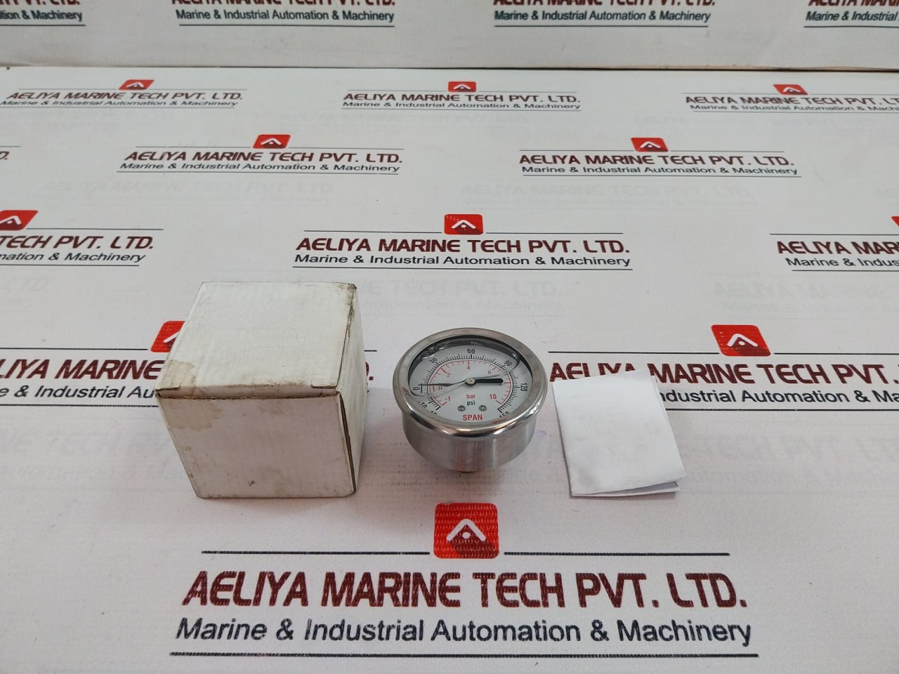 Span Hitek Pgs -15-0-150 Psi Pressure Gauge -1-0-10 Bar