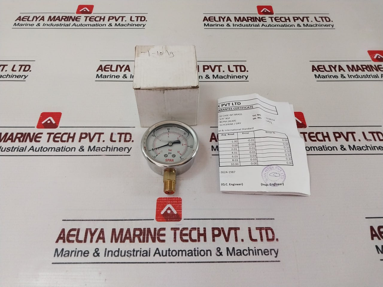 Span Hitek Pgs -15 To 150 Psi Pressure Gauge 1/4” Bsp