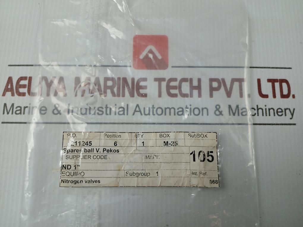 Spares Ball Valve Pip-0235.006 Pekos