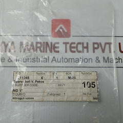 Spares Ball Valve Pip-0235.006 Pekos