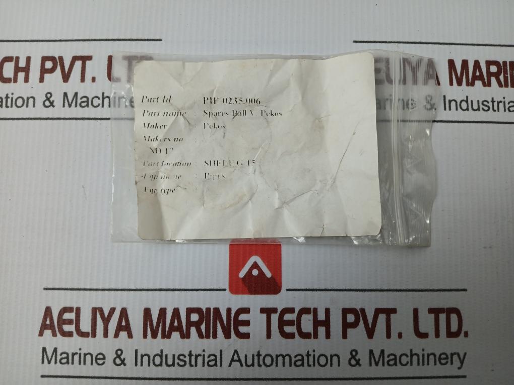 Spares Ball Valve Pip-0235.006 Pekos