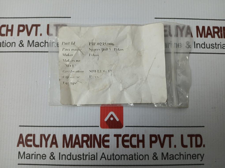 Spares Ball Valve Pip-0235.006 Pekos