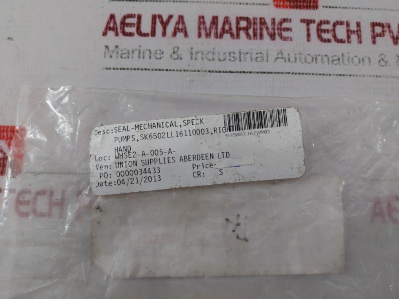 Speck Pumpen E2047.0184 Seal-mechanical Pump Spare Part Sk6502ll16110003