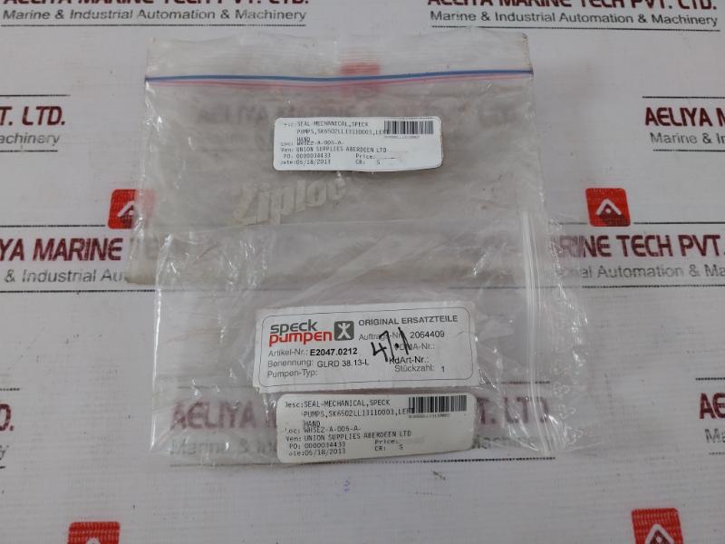 Speck Pumps E2047.0212 Seal-Mechanical SK6502LL13110003