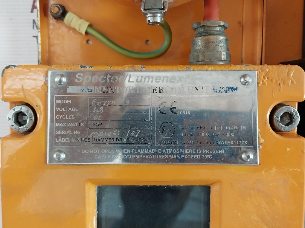 Spector/Lumenex Ex7711/13 Mentor Intercom Unit 48V Dc 24W