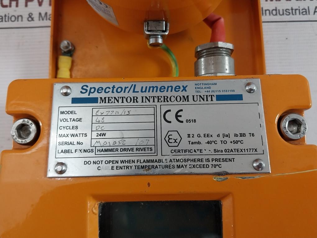 Spector/Lumenex Ex7711/15 Mentor Intercom Unit 24W 100V