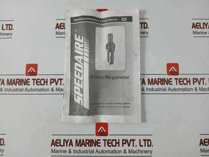 Speedaire 4Zl02A Pneumatic Regulator 150Psig/10Bar Max 0-160 Psi
