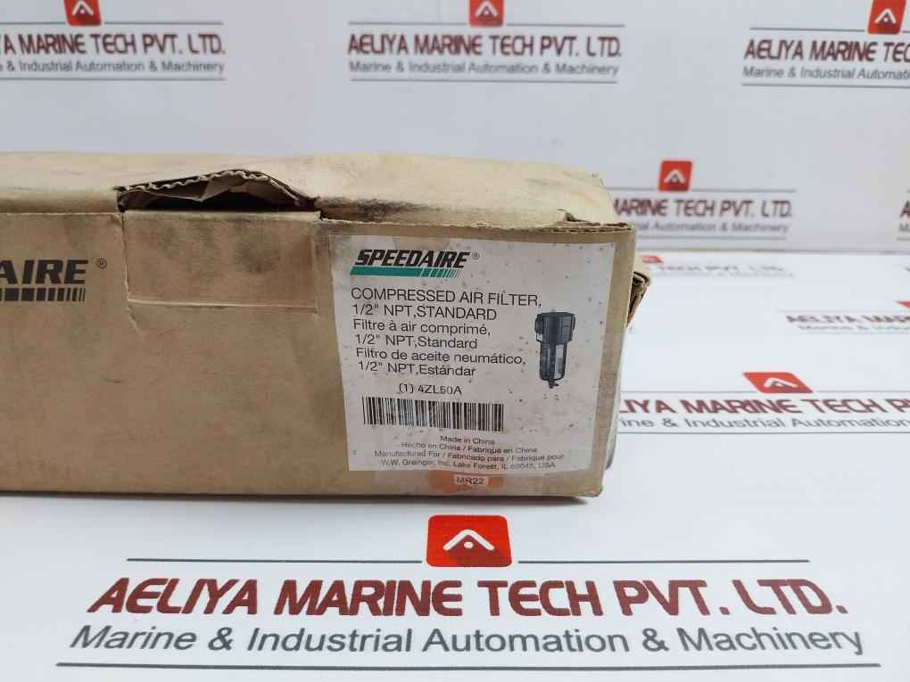 Speedaire 4Zl50A Compressed Air Filter 150 Psig/10 Bar