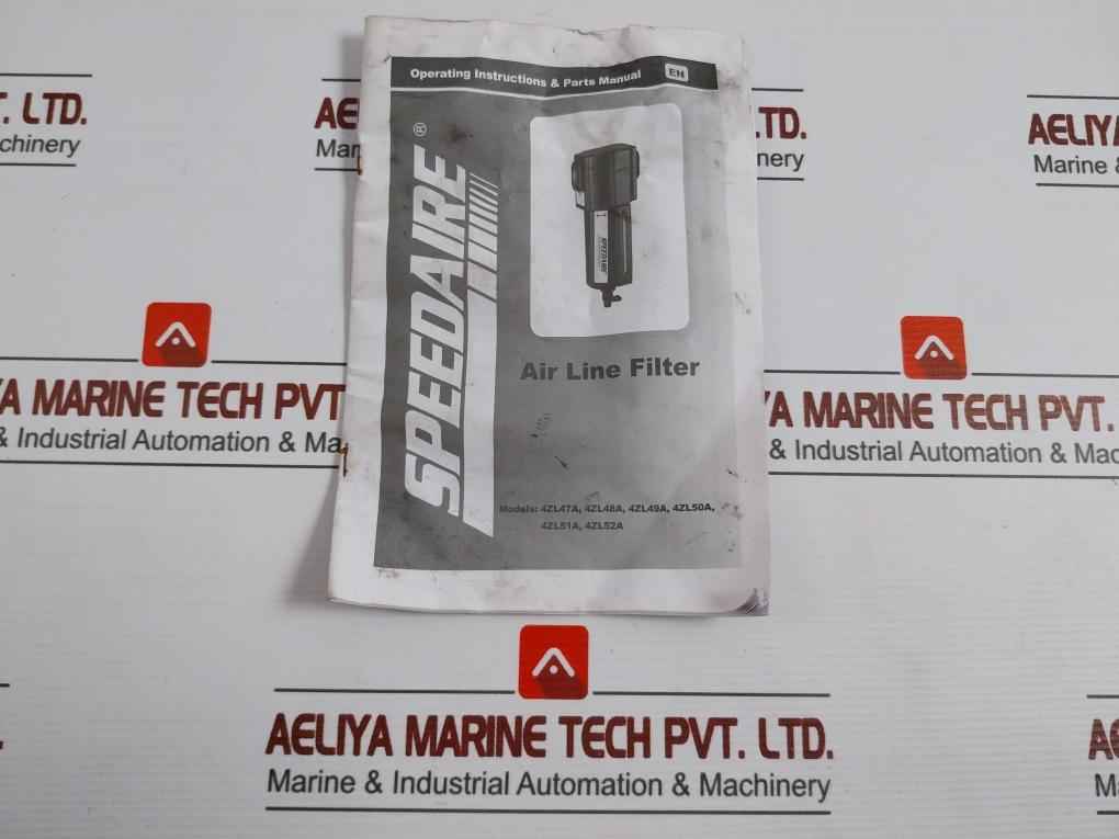 Speedaire 4Zl50A Compressed Air Filter 150 Psig/10 Bar