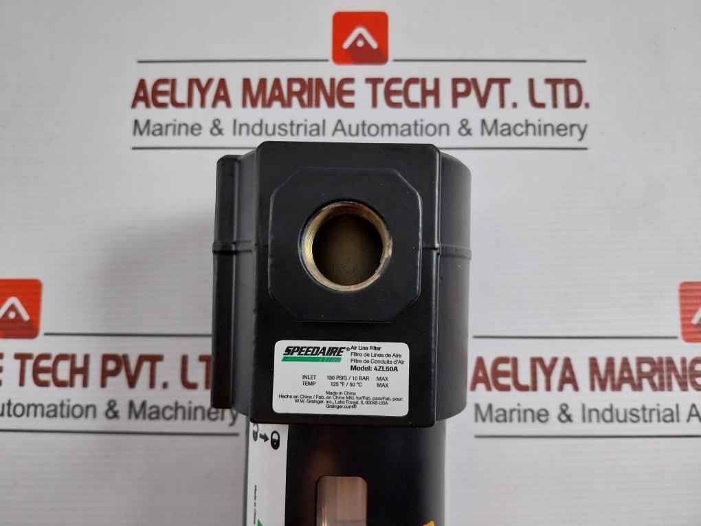 Speedaire 4Zl50A Compressed Air Filter 150 Psig/10 Bar