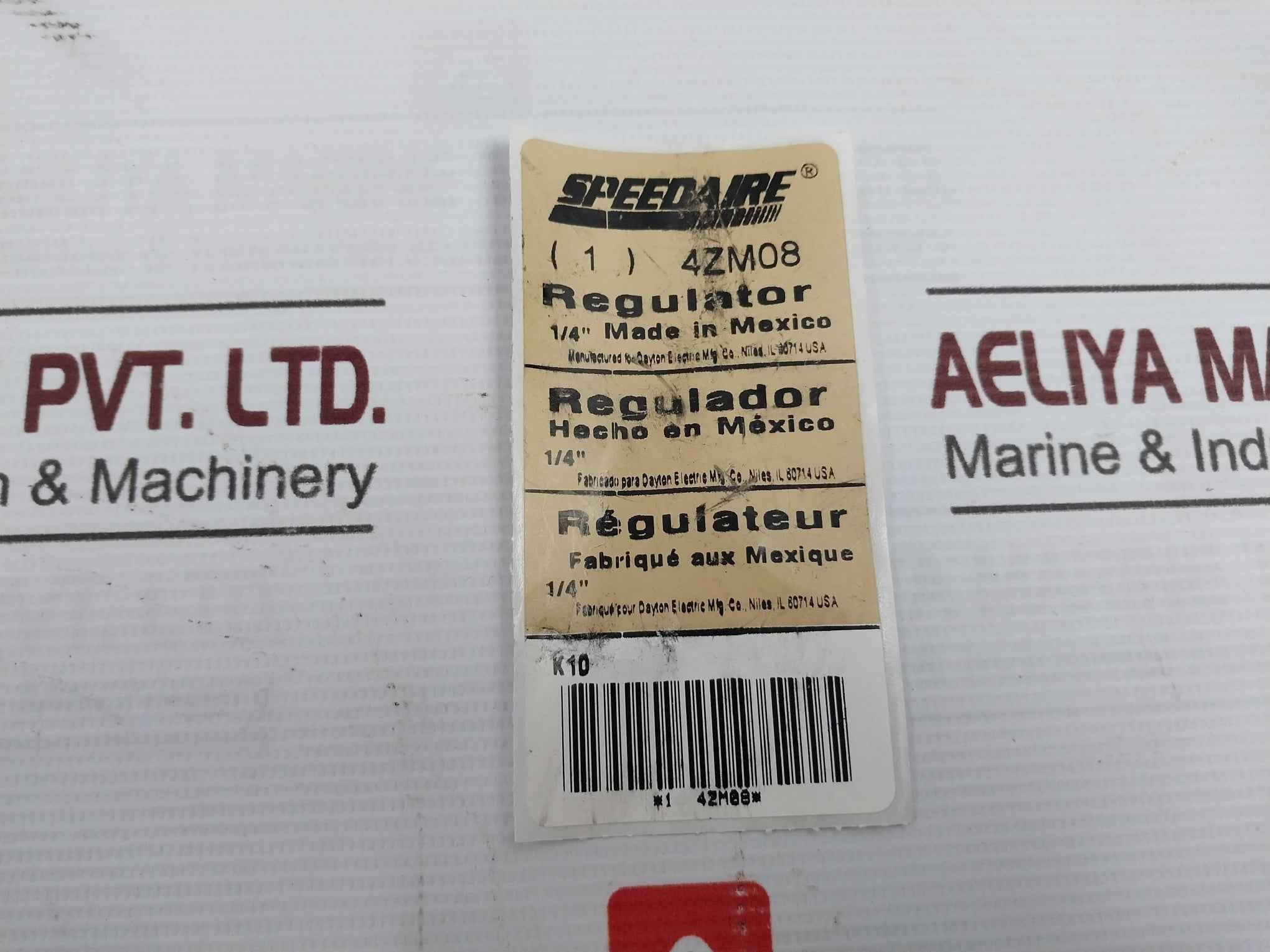 Speedaire 4Zm08 Air Regulator 300 Psig Max 21 Bar Max 160, 602-03-02