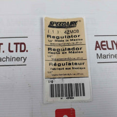 Speedaire 4Zm08 Air Regulator 300 Psig Max 21 Bar Max 160, 602-03-02