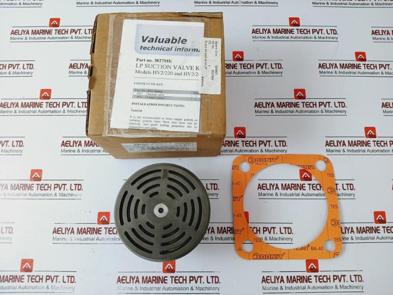 Sperre 3027mk Lp Suction Valve And Copper Gasket Spare Kit 3911