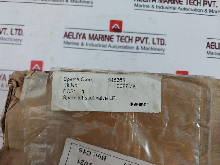 Sperre 3027mk Lp Suction Valve Kit For Hv2/240 Air Compressor
