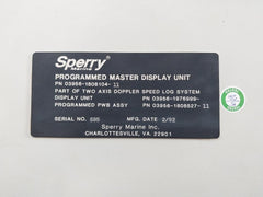 03956-1808104-11 Dual-axis Doppler Speed Log Master Display Unit Sperry Marine