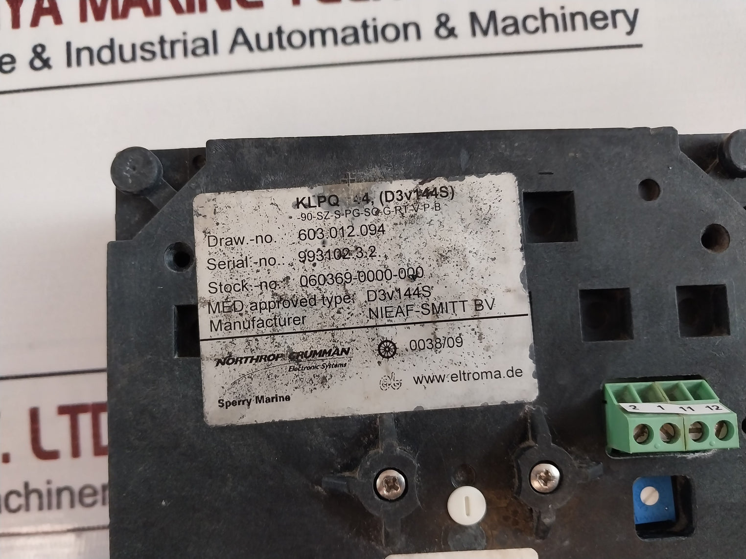 Sperry Marine Klpq 144 Rudder Angle Calibrator 24V 78Ma