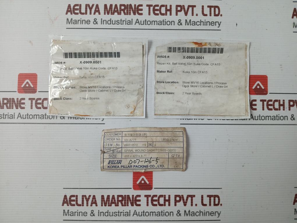 Spiral Wound Gasket Vb07-0573 /19 Pillar Size - 403 X 423 X 4.7T