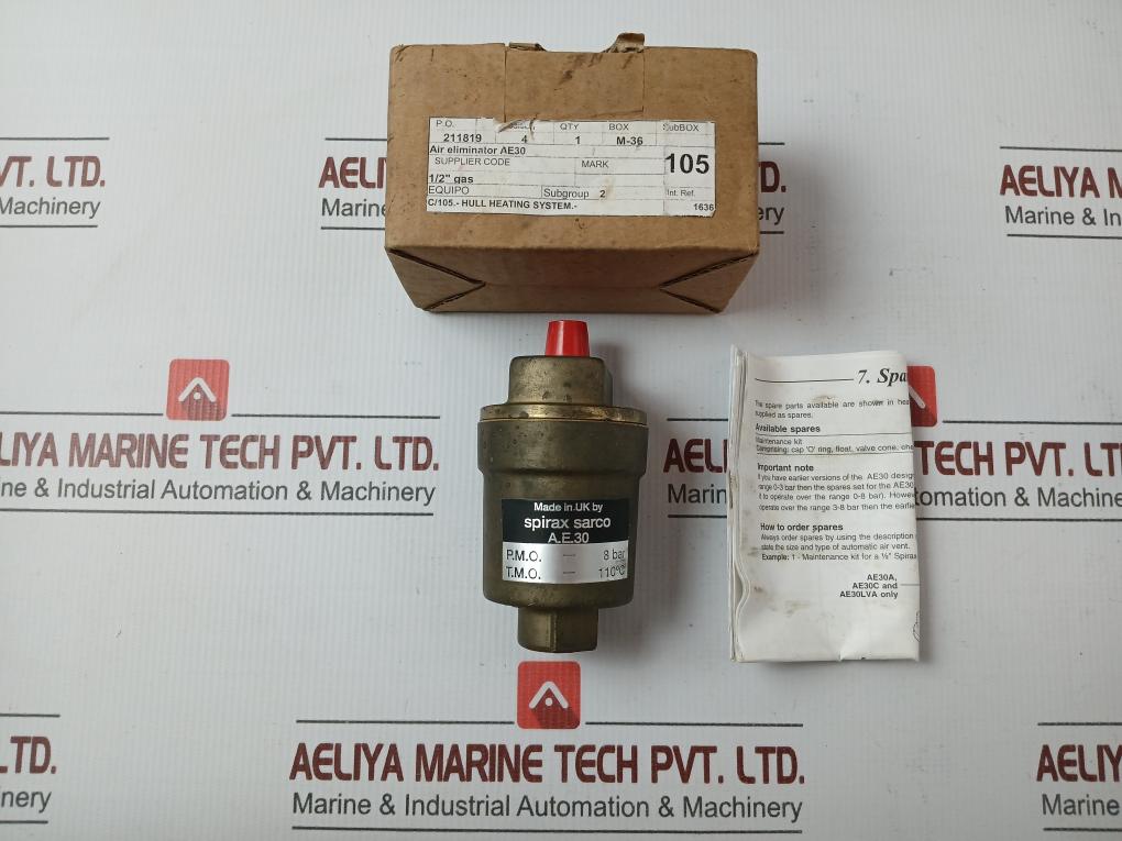Spirax Sarco Air-eliminator For Water System Ae30