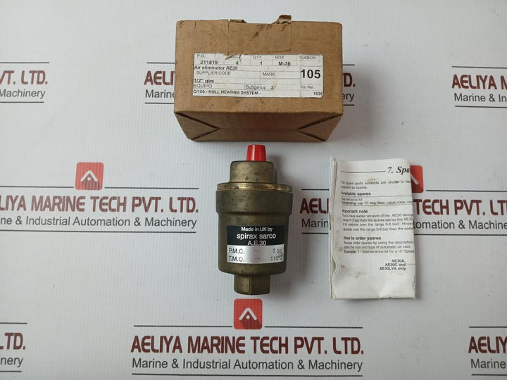 Spirax Sarco Air-eliminator For Water System Ae30