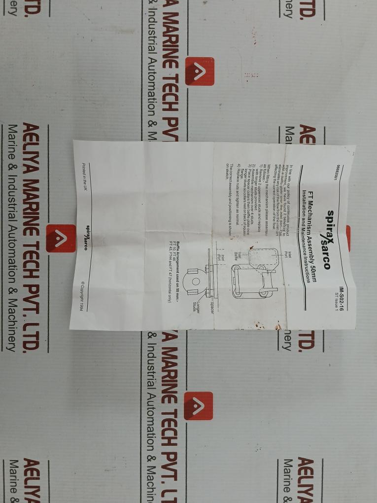 Spirax Sarco Main Valve Assembly Ft43/44/47