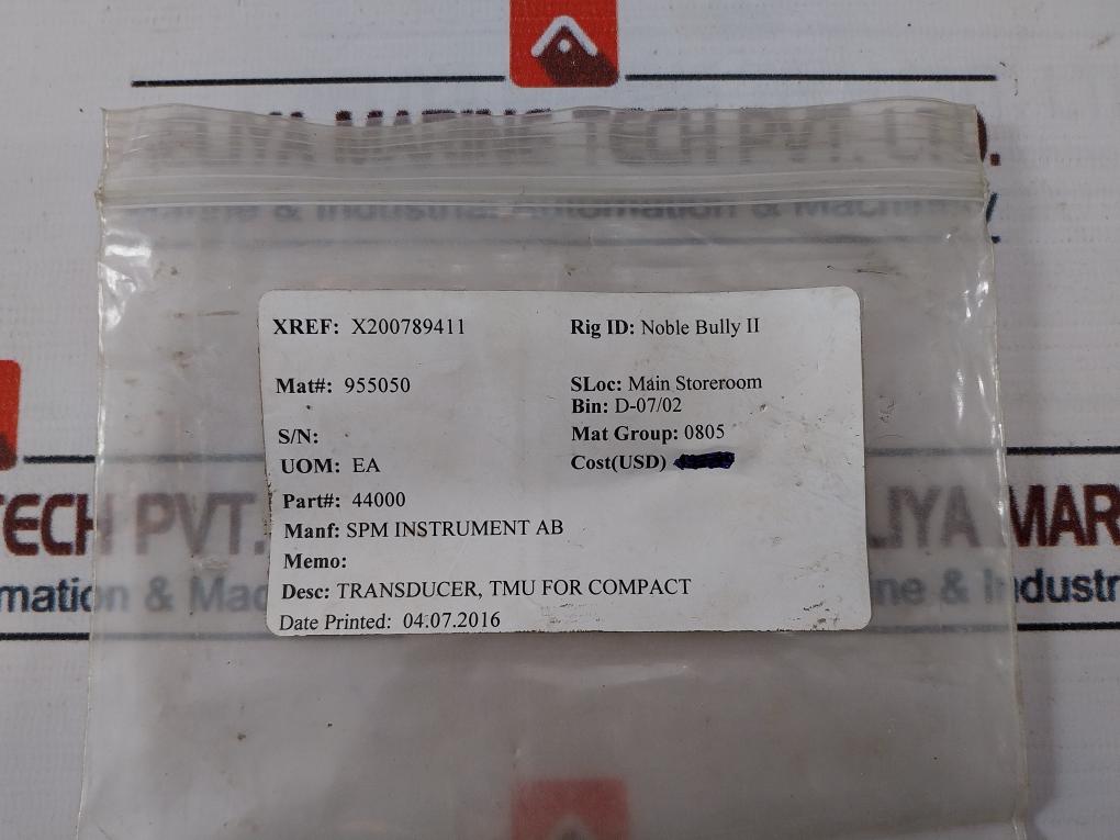 Spm Instrument 44000 Shock Pulse Transducer