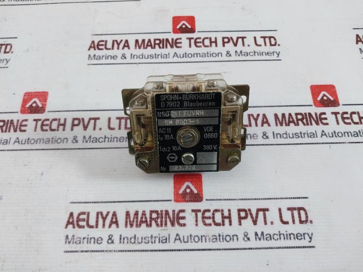 Spohn+Burkhardt Sm 8903-1 Relay Ac 11 Ie: 10A, Ith2: 16A
