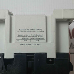Sprecher+Schuh Ca3-12-10 Contactor Motor 50/60 Hz