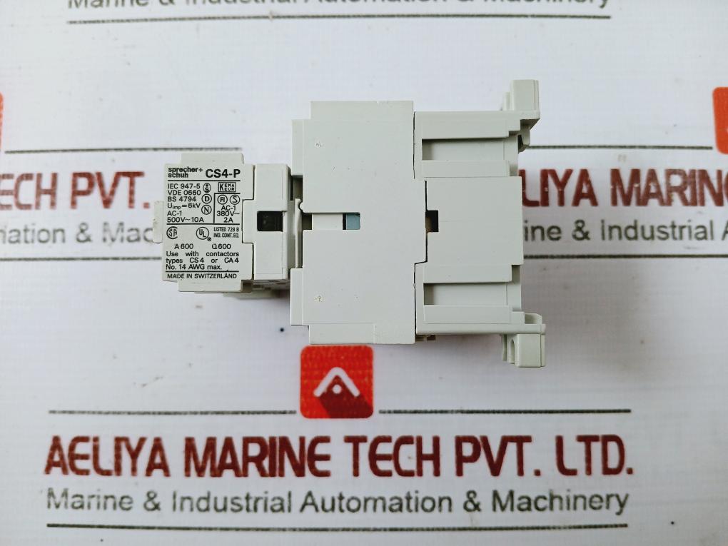 Sprecher+Schuh Ca 4-9C Motor Starter With O/L Relay 20A 600Vac Uimp 8Kv