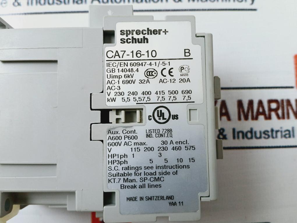 Sprecher+Schuh Ca7-16-10 Contactor Ser B