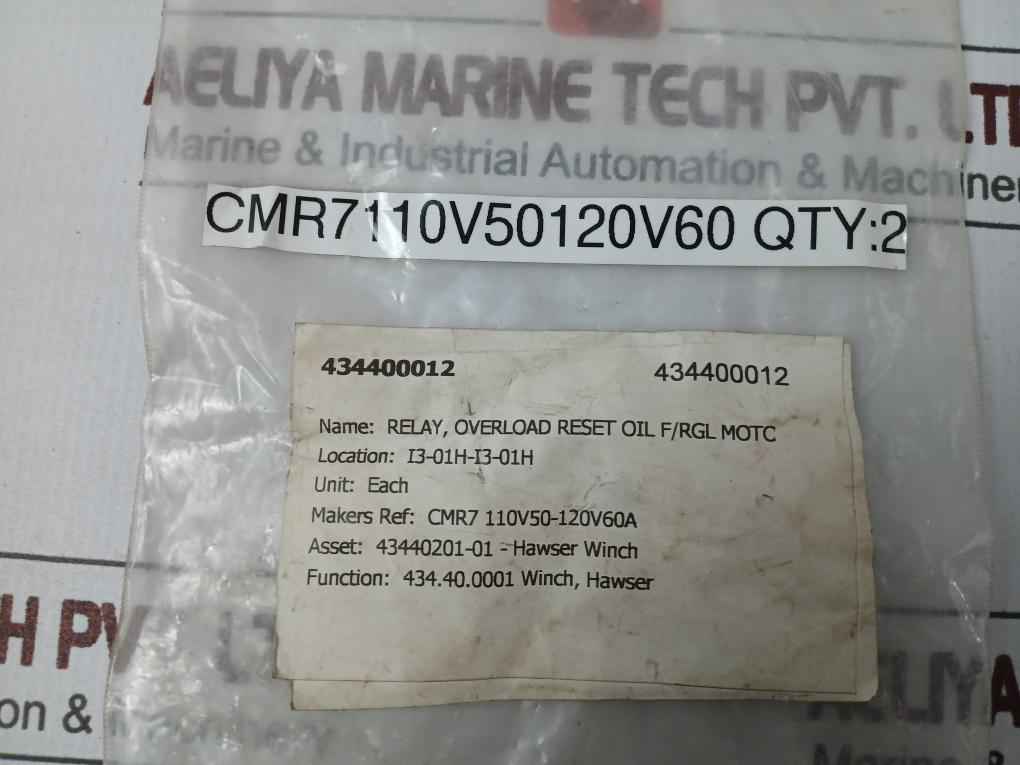 Sprecher+Schuh Cmr7-110V50-120V60 A Overload Relay 2 Min