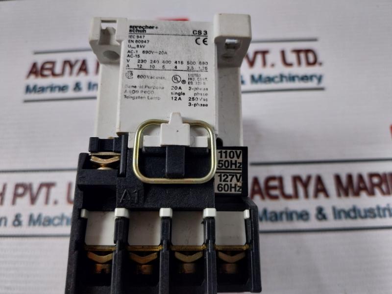 Sprecher+Schuh Cs 3-22E Contactor 20A 690~