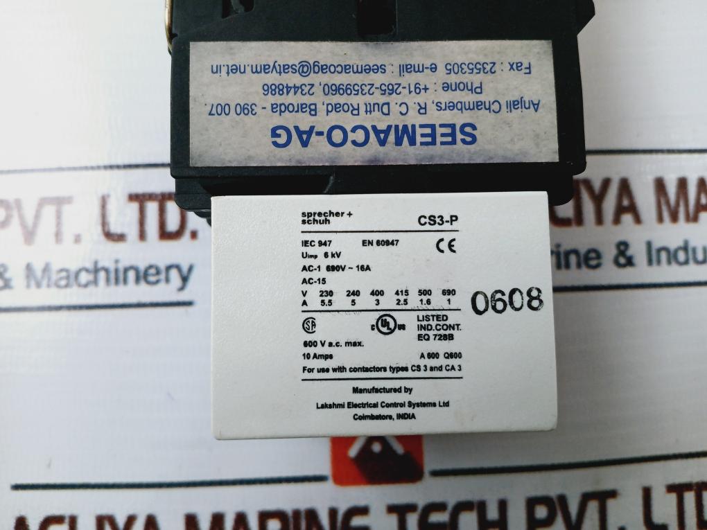 Sprecher+Schuh Cs 3C Contactor With Relay