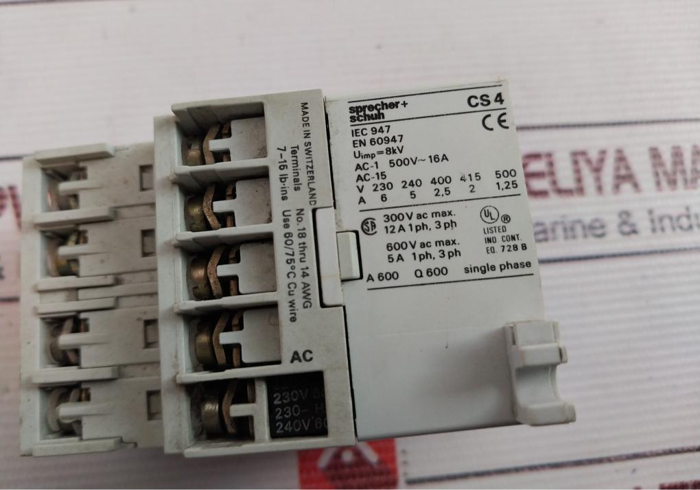 Sprecher+Schuh Cs4-p Control Relay