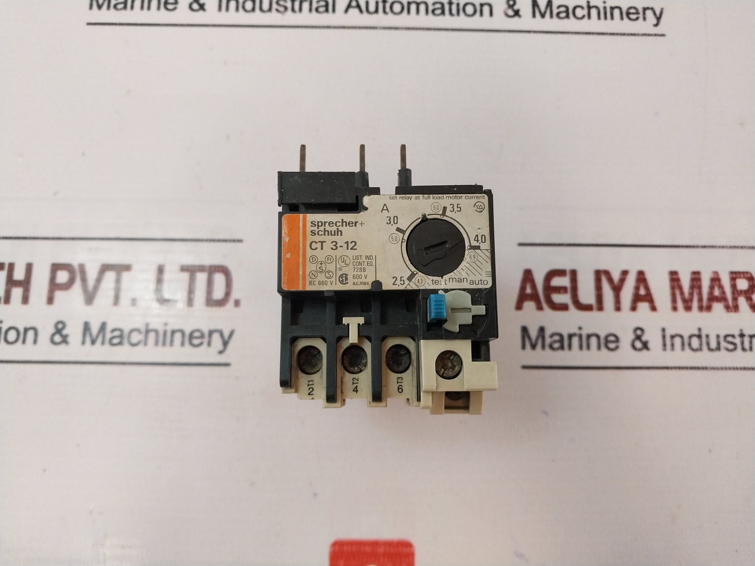 Sprecher+Schuh Ct 3-12 Overload Relay 600V Ac 2.5-4.0 A