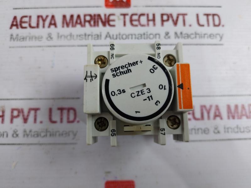 Sprecher +Schuh Cze 3-11 Time Delay Block Relay 660V 10A 0.3-30S